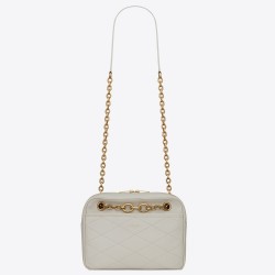 Saint Laurent Le Maillon Small Chain Bag In White Lambskin TDBS28569