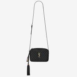 Saint Laurent Lou Camera Bag In Black Leather TDBS28571