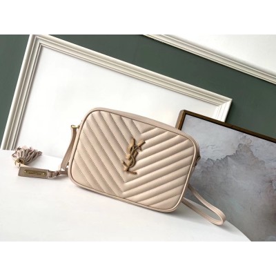 Saint Laurent Lou Camera Bag In Light Pink Leather TDBS28574