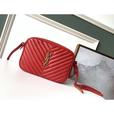 Saint Laurent Lou Camera Bag In Red Leather TDBS28575