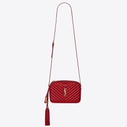 Saint Laurent Lou Camera Bag In Red Leather TDBS28575