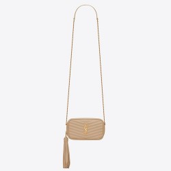 Saint Laurent Lou Mini Bag In Powder Grained Leather TDBS28671