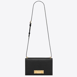 Saint Laurent Medium Domino Bag In Black Calfskin TDBS28598