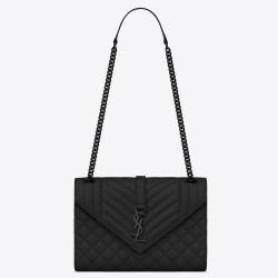 Saint Laurent Medium Envelope All Black Bag TDBS28607