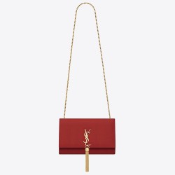 Saint Laurent Medium Kate Bag With Tassel In Red Smooth Leather TDBS28650