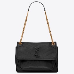 Saint Laurent Medium Niki Bag In Black Lambskin TDBS28705