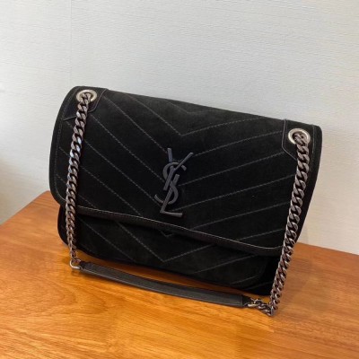 Saint Laurent Medium Niki Bag In Black Suede TDBS28706