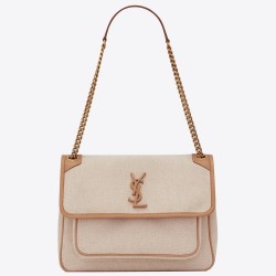 Saint Laurent Medium Niki Bag In Cotton Canvas TDBS28710