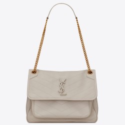 Saint Laurent Medium Niki Bag In White Lambskin TDBS28717