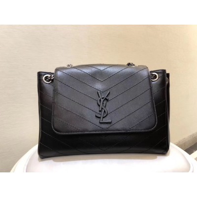 Saint Laurent Medium Nolita Bag In Black Vintage Leather TDBS28599