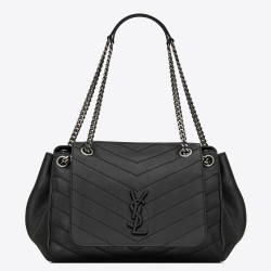 Saint Laurent Medium Nolita Bag In Black Vintage Leather TDBS28599