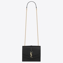 Saint Laurent Medium Sulpice Bag In Black Calfskin TDBS28805