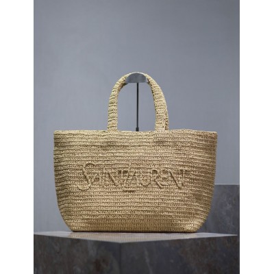 Saint Laurent Oversized Tote Bag in Naturel Raffia TDBS28829