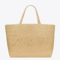 Saint Laurent Oversized Tote Bag in Naturel Raffia TDBS28829