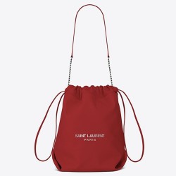 Saint Laurent Red Teddy Drawstring Bag TDBS28774