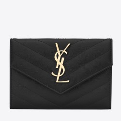 Saint Laurent Small Envelope Wallet In Black Leather TDBS28868