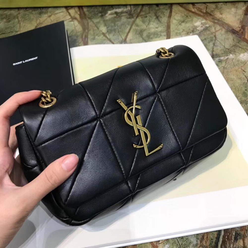 Saint Laurent Small Jamie Bag In Black Patchwork Lambskin TDBS28627