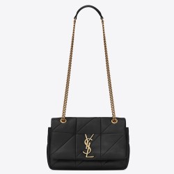 Saint Laurent Small Jamie Bag In Black Patchwork Lambskin TDBS28627