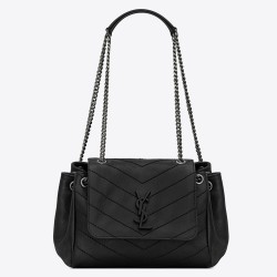 Saint Laurent Small Nolita Bag In Black Vintage Leather TDBS28600