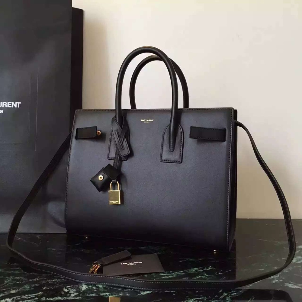 Saint Laurent Small Sac De Jour Bag In Black Leather TDBS28753