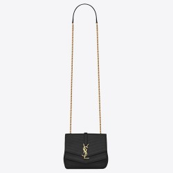 Saint Laurent Small Sulpice Bag In Black Matelasse Leather TDBS28807