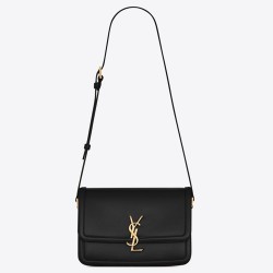 Saint Laurent Solferino Medium Bag In Black Calfskin TDBS28790