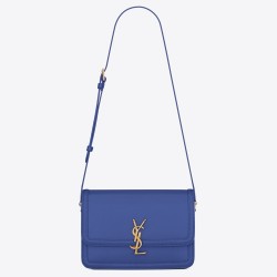 Saint Laurent Solferino Medium Bag In Blue Box Calfskin TDBS28791