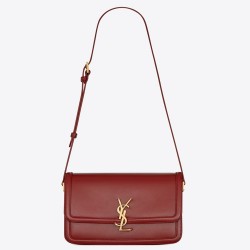 Saint Laurent Solferino Medium Bag In Bordeaux Calfskin TDBS28792