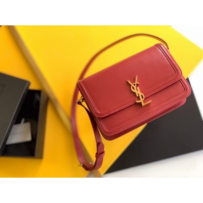 Saint Laurent Solferino Medium Bag In Red Calfskin TDBS28795