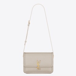 Saint Laurent Solferino Medium Bag In White Calfskin TDBS28796