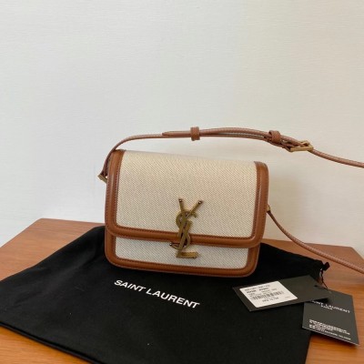 Saint Laurent Solferino Small Bag In Canvas with Calfskin TDBS28801