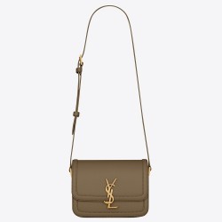 Saint Laurent Solferino Small Bag In Khaki Calfskin TDBS28802