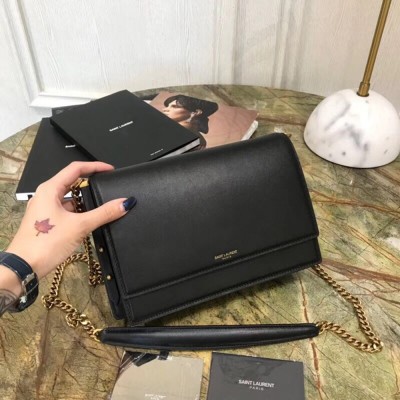 Saint Laurent Zoe Bag In Black Calfskin TDBS28601